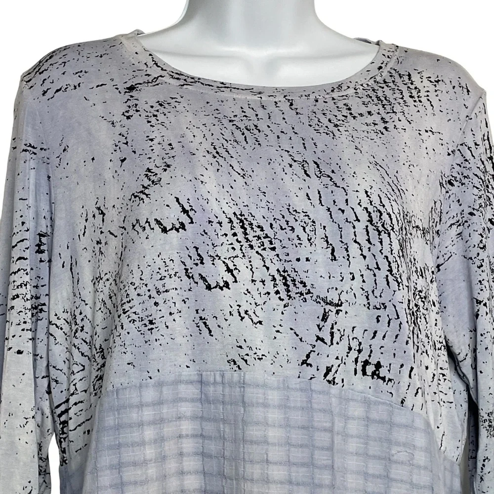 Art of Cloth Ombré 3/4 Sleeve Top Sz M - Picture 5 of 8